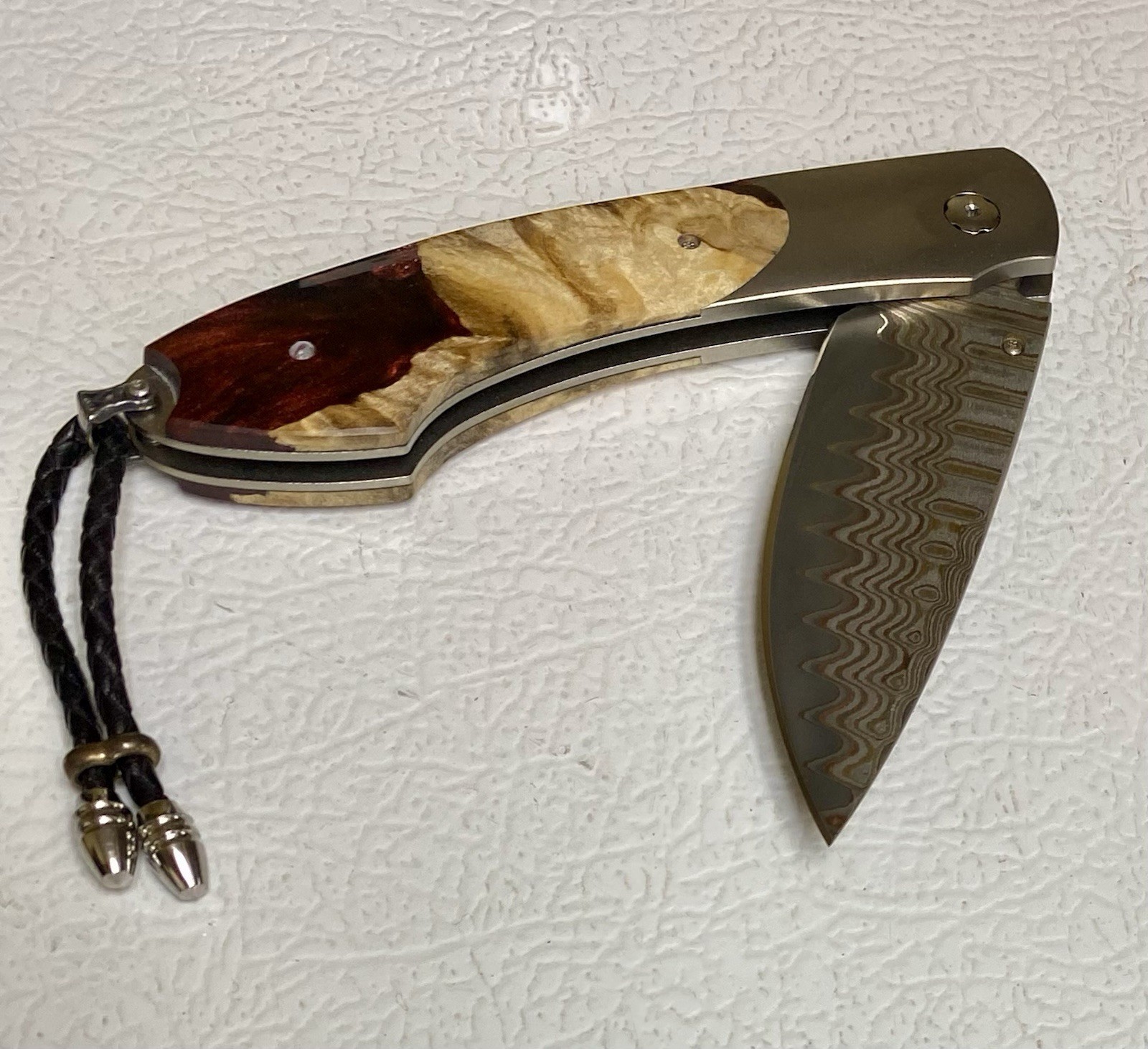 William Henry B12 Shock Knife -6/24/20 Spearpoint Copper Wave Damascus Blade NEW