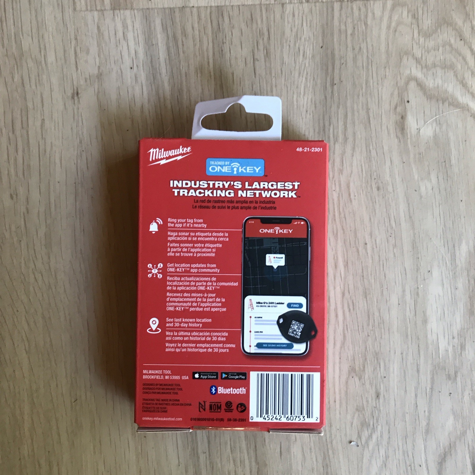 Milwaukee ONE-KEY Bluetooth Tracking Tag 48-21-2301 Tool Tracker NEW Sealed