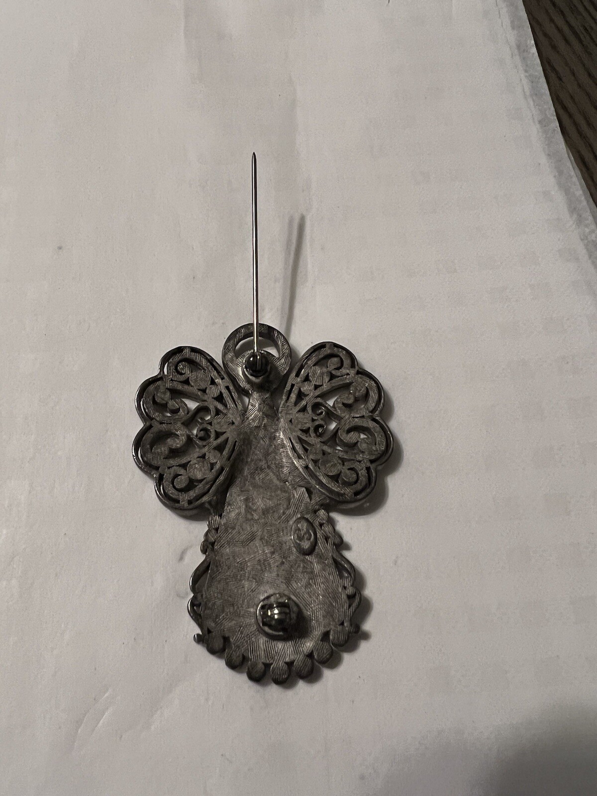 Premier Designs Silver Tone Rhinestone Angelic Angel Brooch RARE