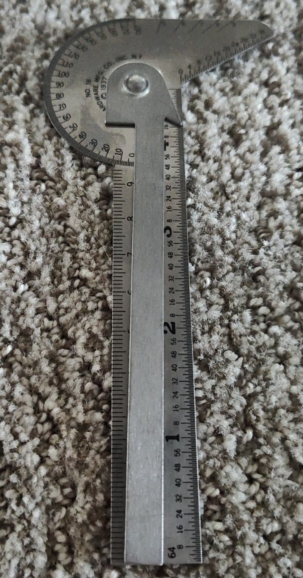 GENERAL NO. 16 STAINLESS STEEL PROTRACTOR CENTER FINDER