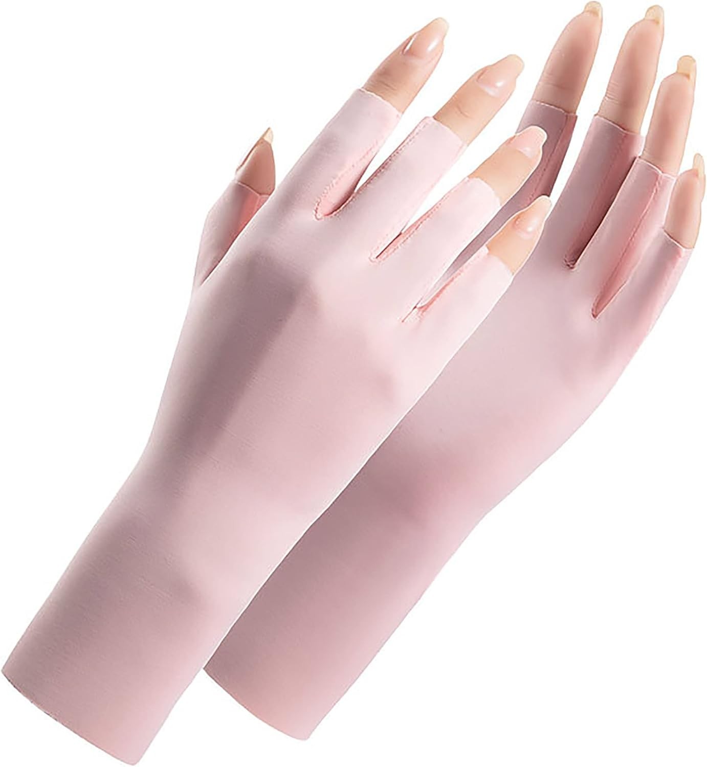 Women Finrl Gloves Summer UV Protect Gloves Cool Ice Silky Sun
