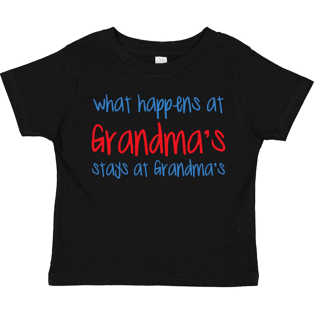 Inktastic What Happens At Grandma's Toddler T-Shirt Grandma Grandchild Humor Kid