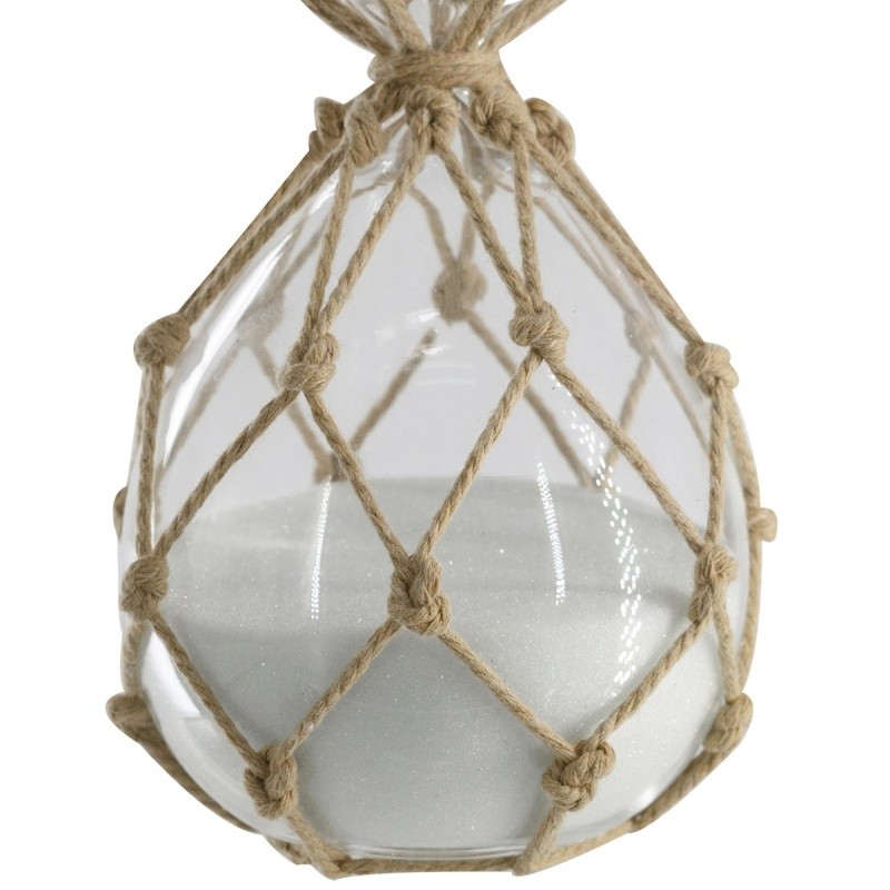 45 Min Hourglass, Sand Timer Cotton Netting 10" High Kitchen Tabletop Decoration