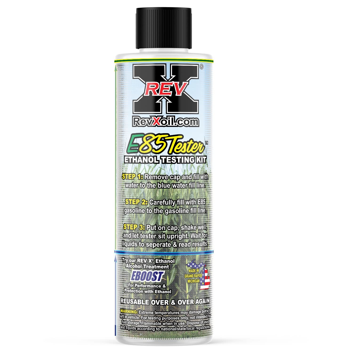 REV-X E85 Testing Kit - Corn Field Edition - Reusable Ethanol Gasoline Test...