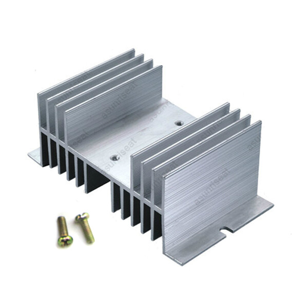 Aluminum Heat Sink Single Phase SSR Solid State Relay Dissipation 0-60A Silver