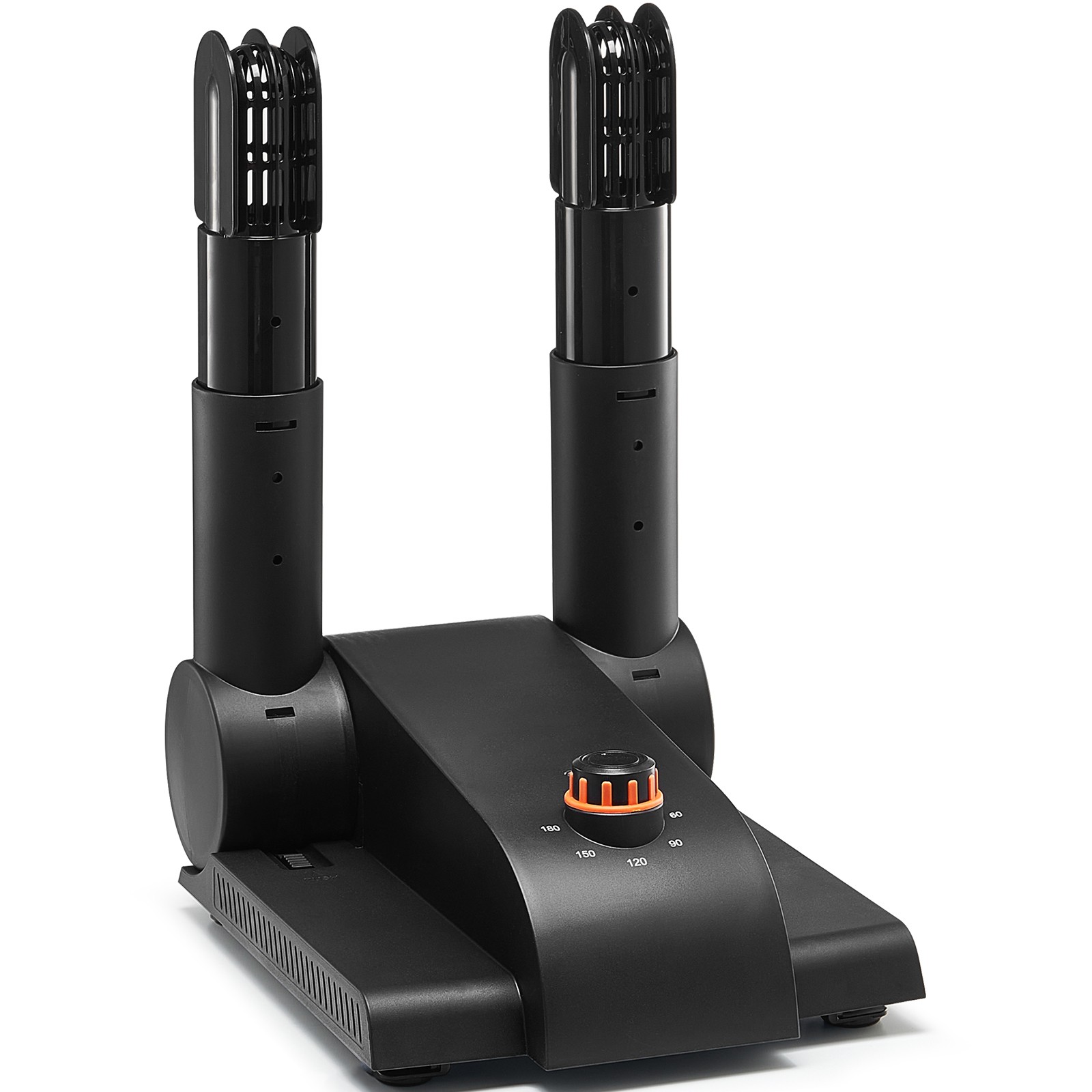 Uimoso 180° Foldable 2-Tube Shoe Dryer Boot Dryer w/ Heat Blower Black & Orange