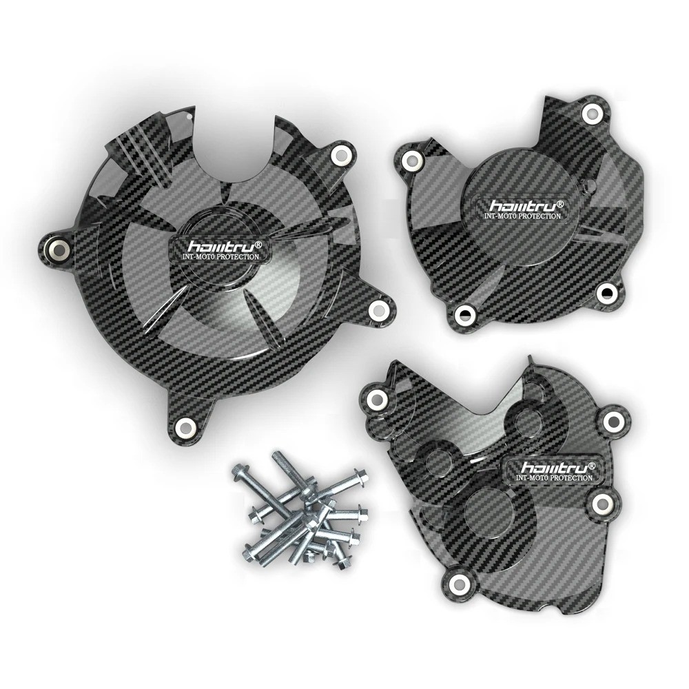 For Kawasaki Ninja ZX6R ZX636 2007-2025 Carbon Fiber Engine Protection Cover