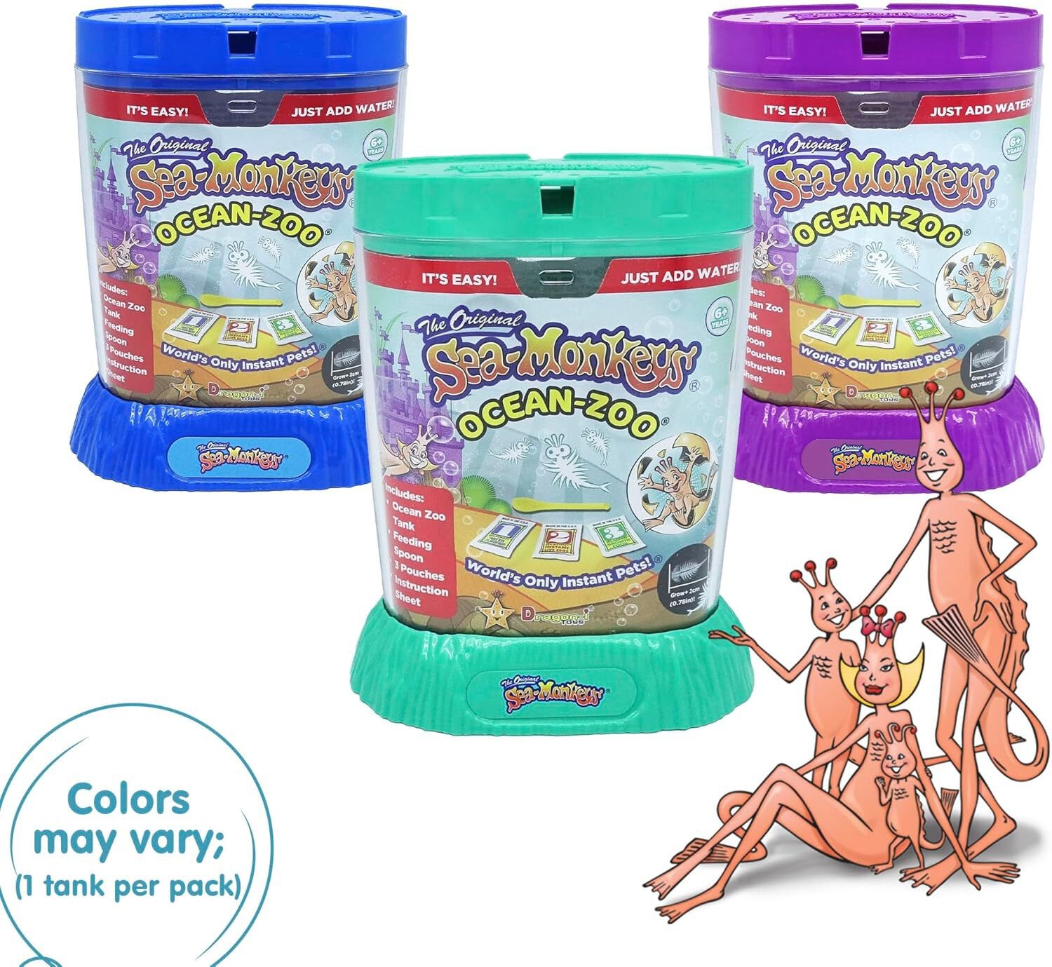 Sea-Monkeys Ocean Zoo - World's Only Instant Pet Toy - Ages 6+ (Pack of 1) - Toy