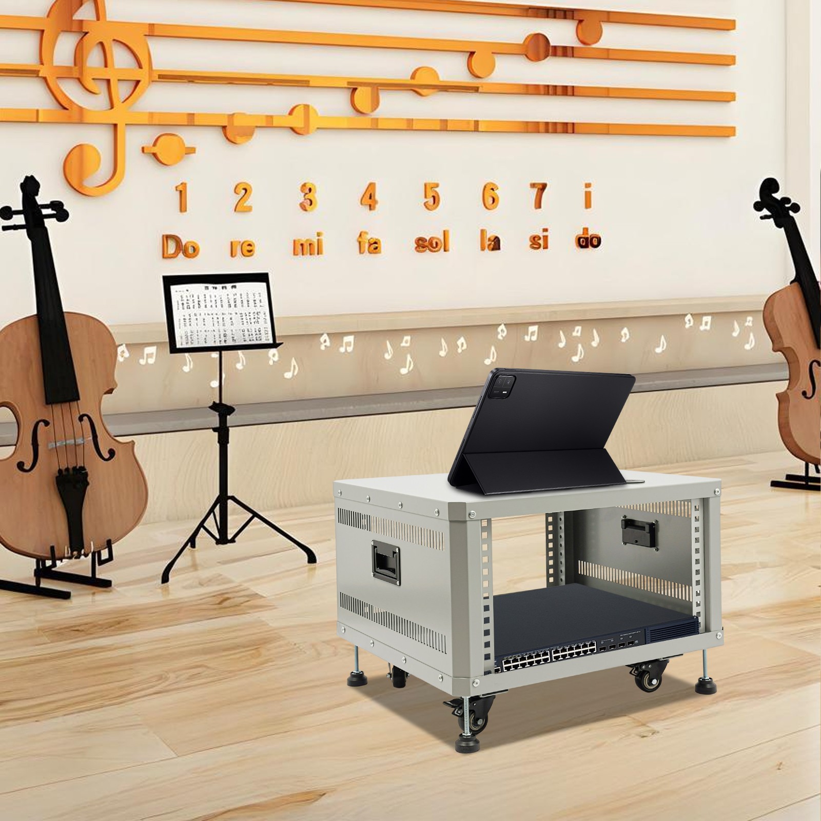 Audio Rack, Studio Rack with Wheels, Audio Rack with Wheels