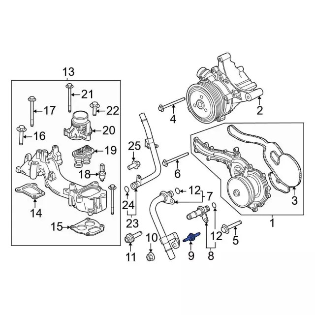 Genuine Ford Engine Oil Cooler Stud W714963-S437