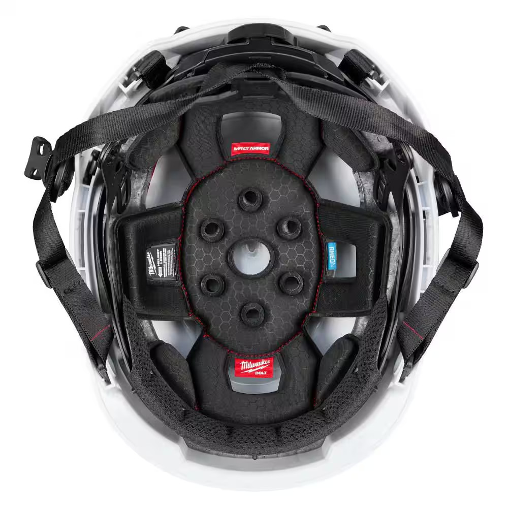 BOLT Red Type 2 Class E Non-Vented Safety Helmet with IMPACT-ARMOR Liner