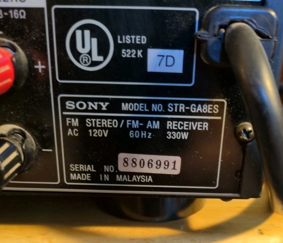 SONY STR-GA8ES AV Receiver