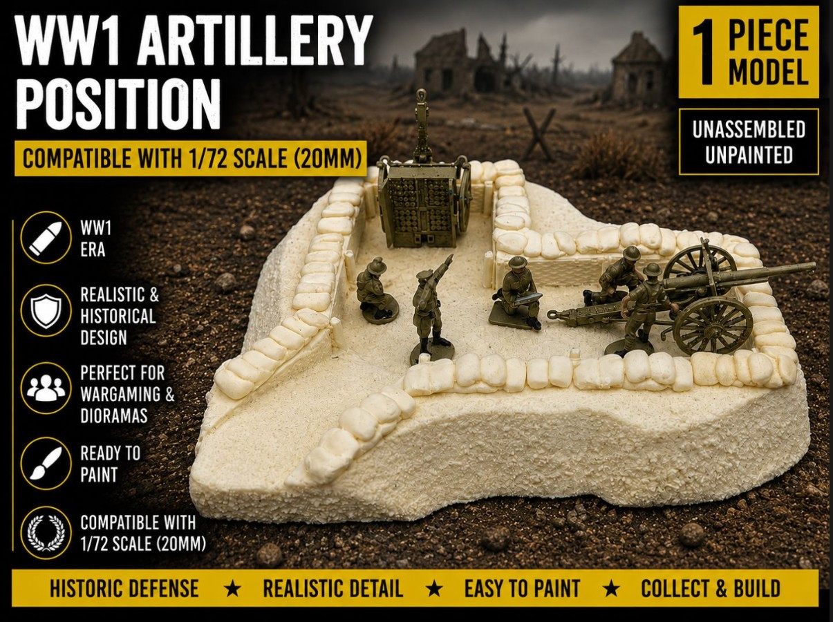 1/72 Artillery Position Sandbags Diorama Terrain Military Wargame Model