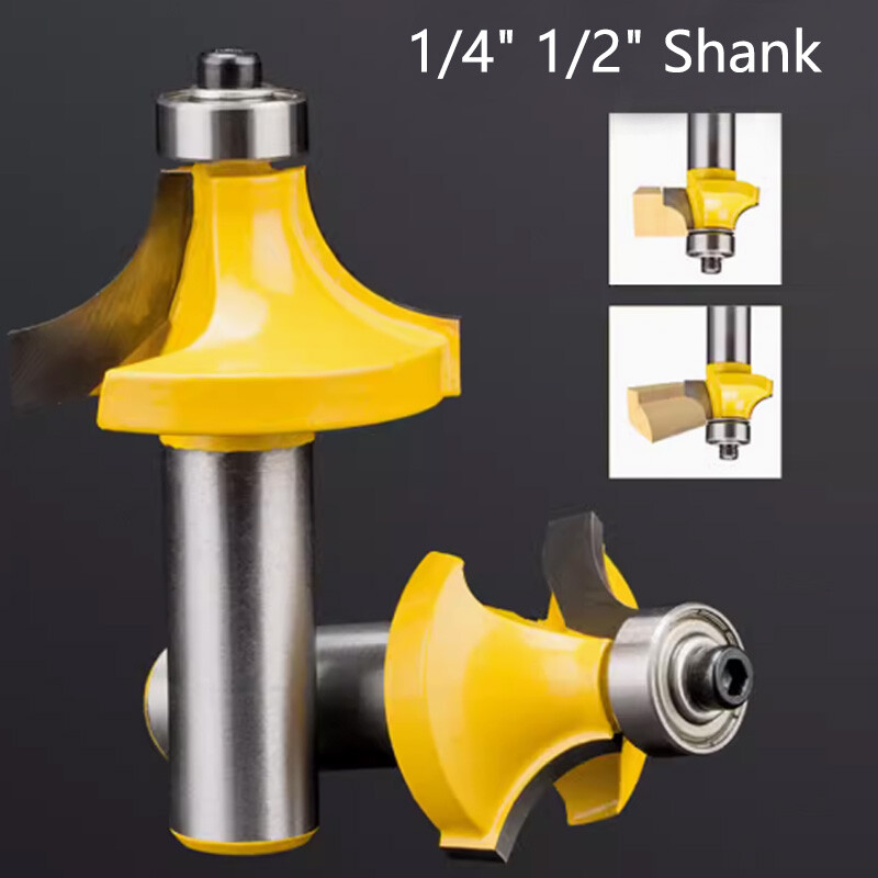 1/4" 1/2" Shank Corner Round Over Router Bit Trim Wood Carving Woodworking Tools