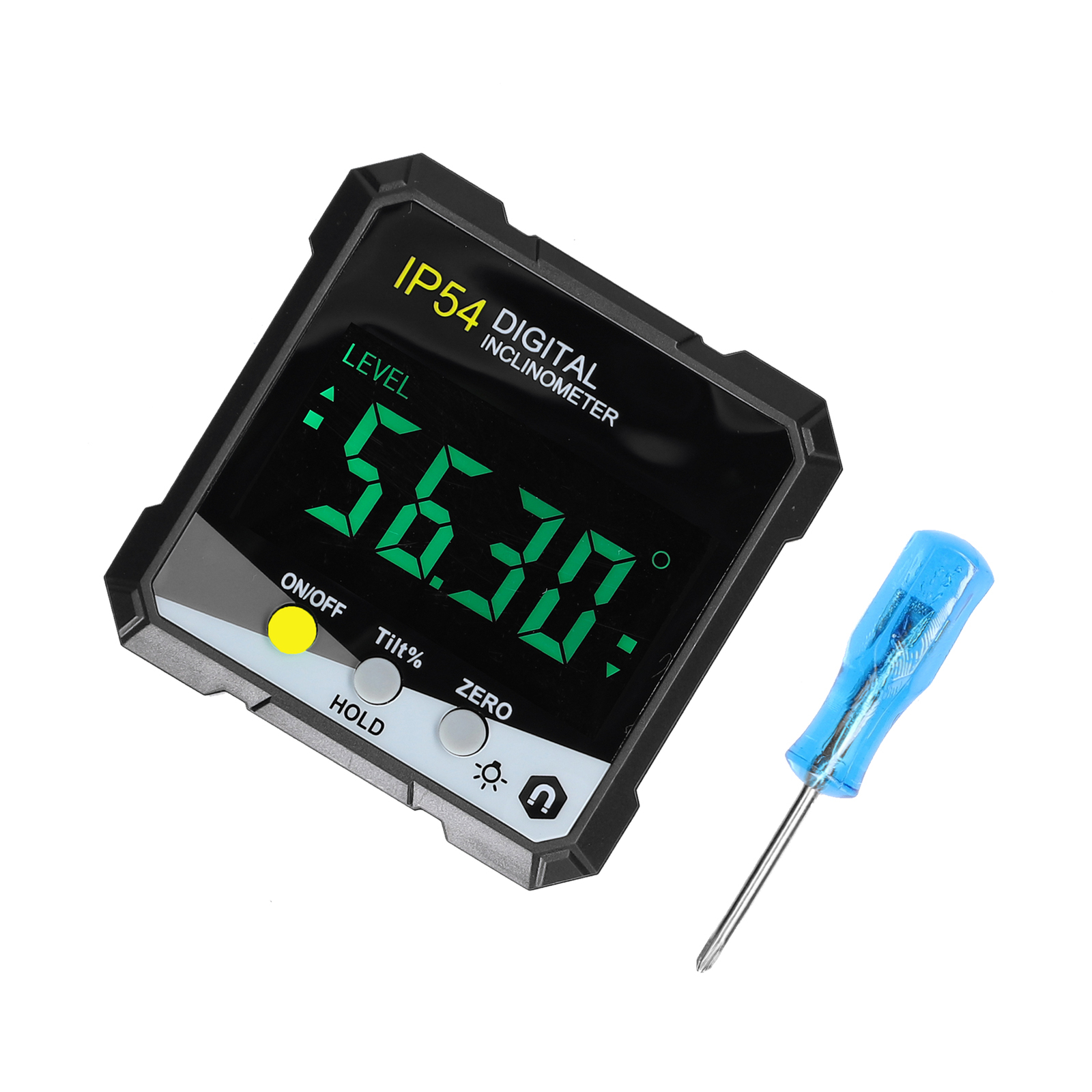 IP54 4*90° Portable Digital Inclinometer LCD Backlight Digital Protractor P8V4