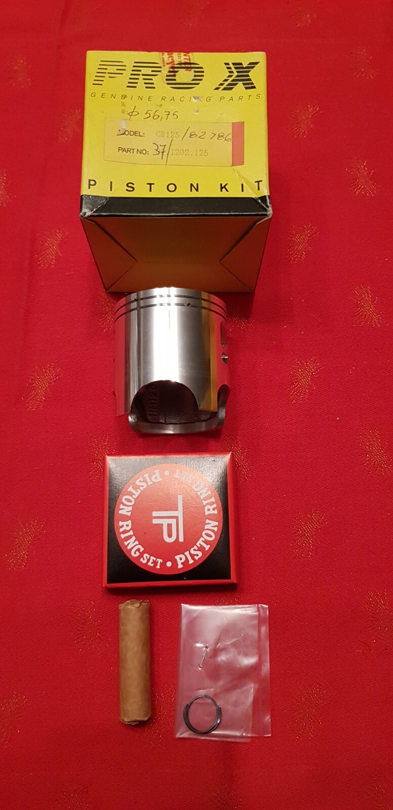 PROX PISTON FOR HONDA CR 125/ 82-83-84 D. 56.75 SPINOTTO D. 14 mm COD. 1202-125