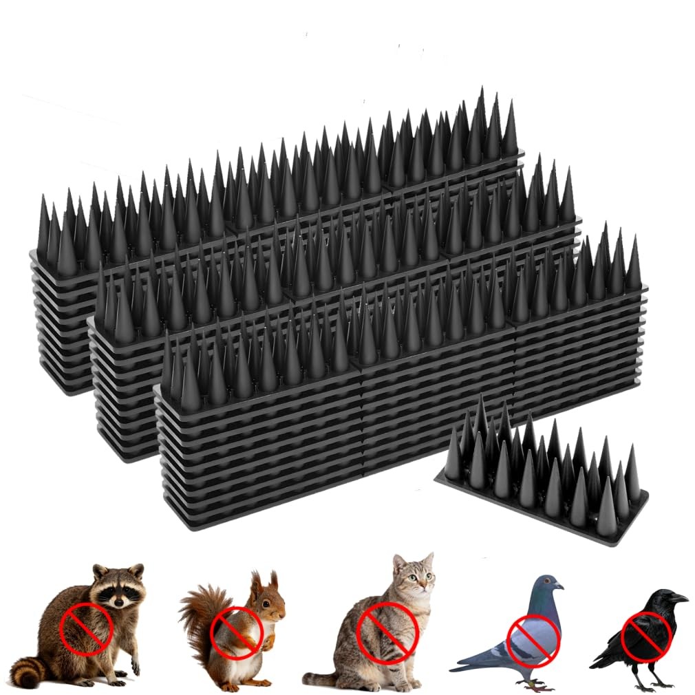 Bird Spikes, 20 Pack Pigeon Cat Squirrel Raccoon Animal Deterrent Spikes Anti...
