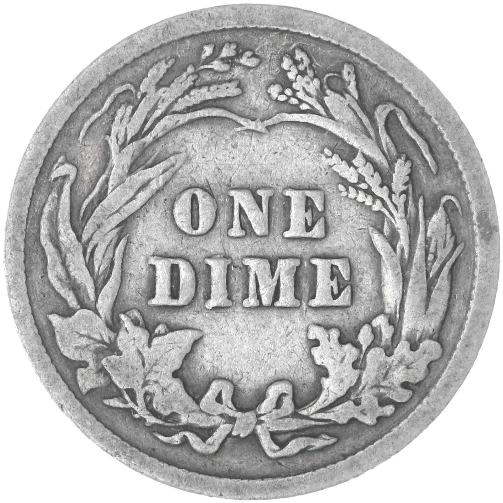 1909 (P) Barber Dime 90% Silver Fine FN