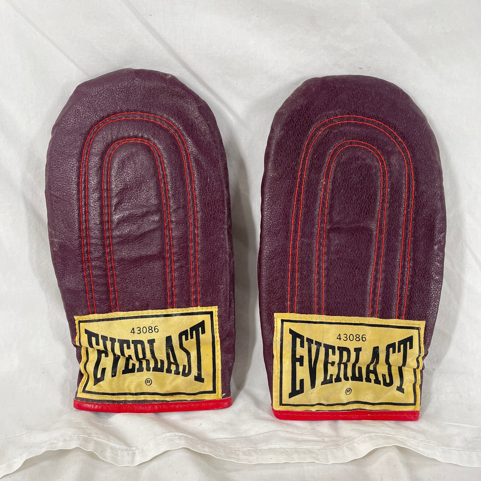 vtg Everlast Speed Bag Boxing Training Gloves #43086 Leather Weighted Padded