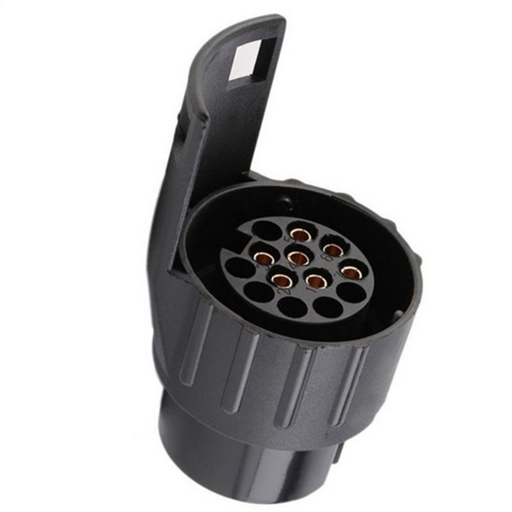 Weatherproof Truck Trailer Electric Adapter 7 to 13 Pin Connector Towing Socket