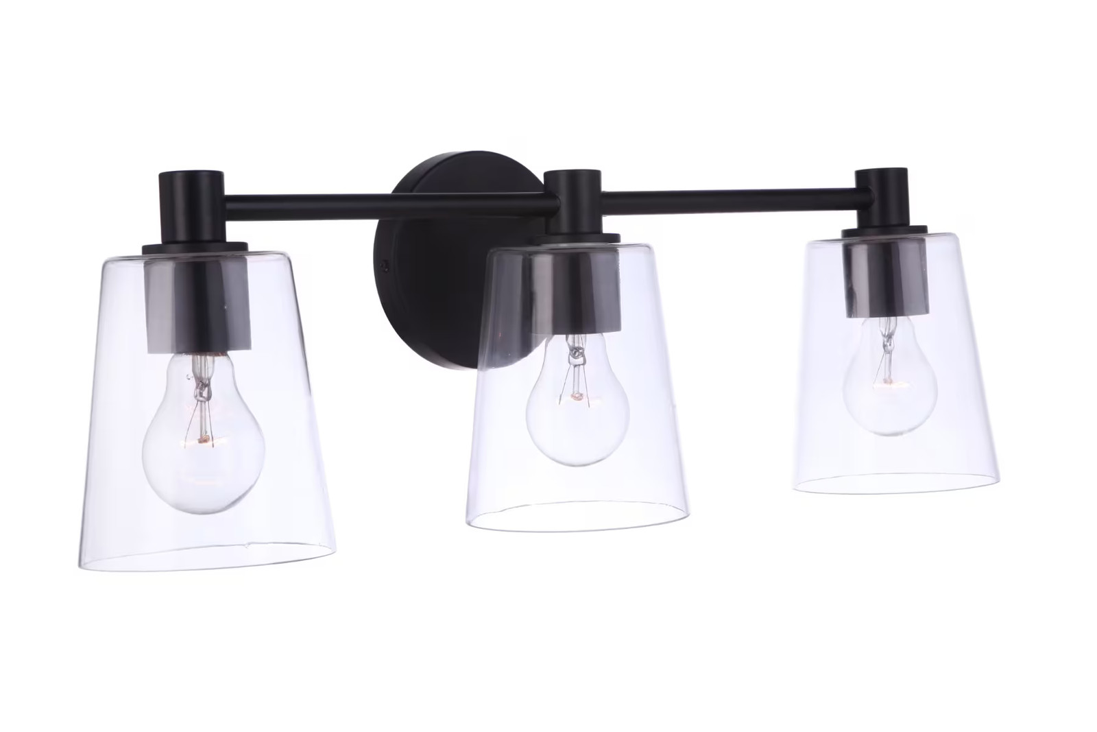 Emilio 3-Light Bathroom Vanity Light in Flat Black