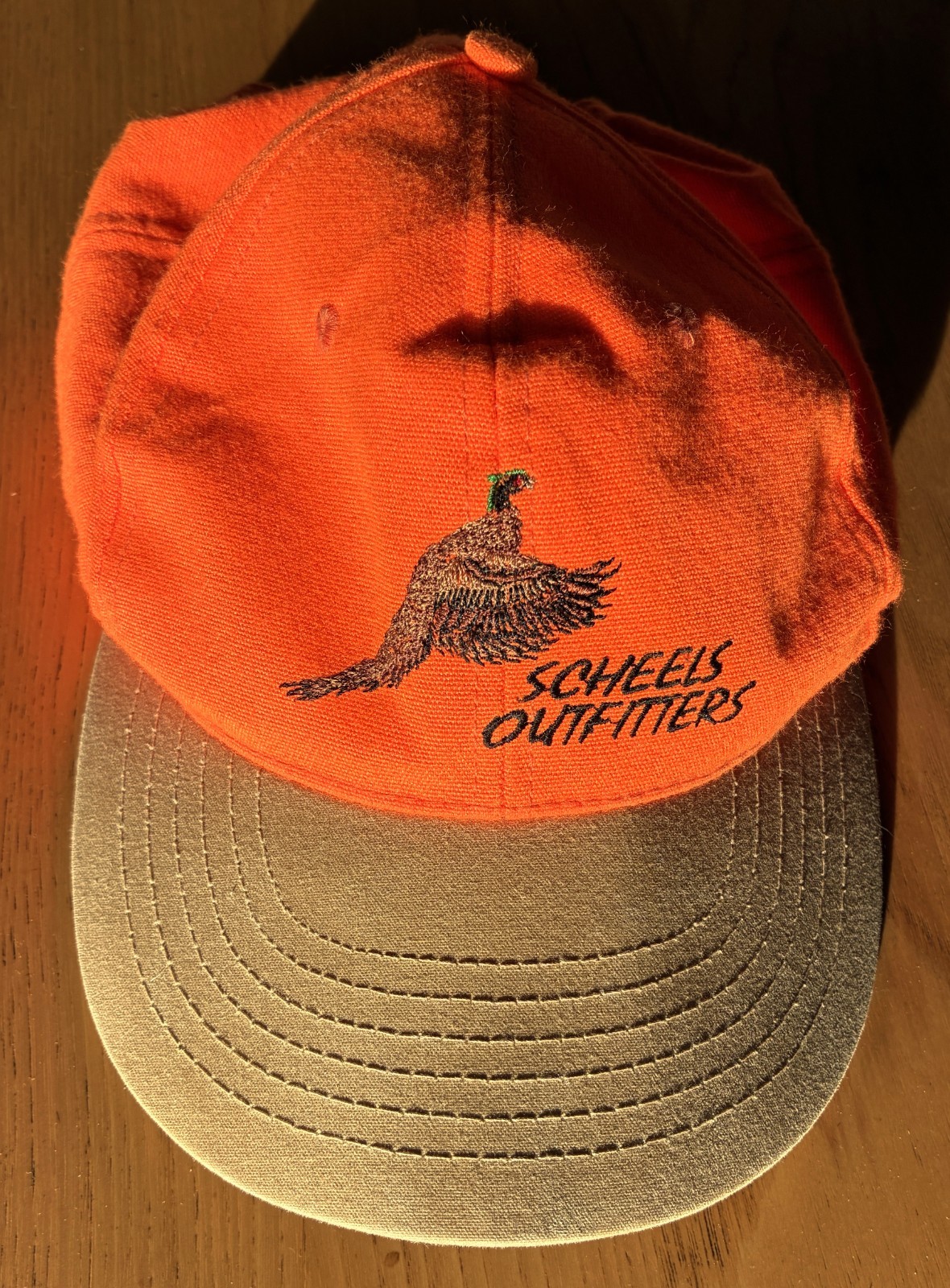 SCHEELS OUTFITTERS Orange w Brown Bill Pheasant Hunting Cap One Size Fits All