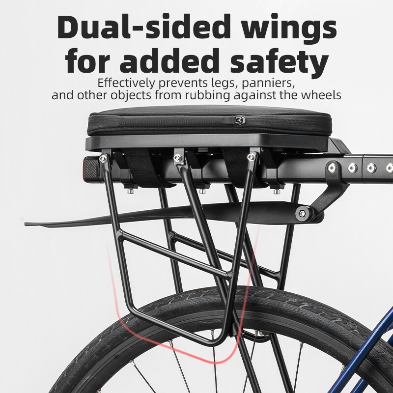 Rockbros Bicycle MTB Rear Rack Multi-functional Rack Mudguard Bag Aluminum Alloy
