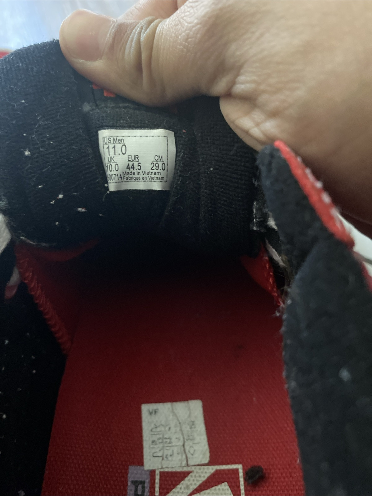 Vans Skate Red Half Cab Size 11M (Barely Used)
