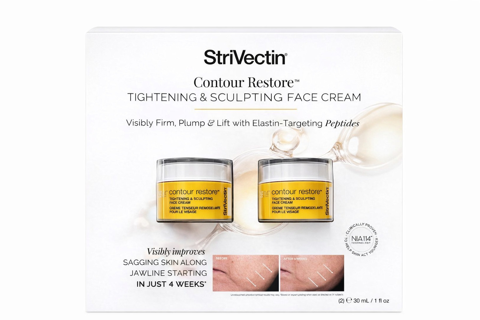 StriVectin Contour Restore Tightening & Sculpting Face Cream - 1 oz (30ml)2 Pack