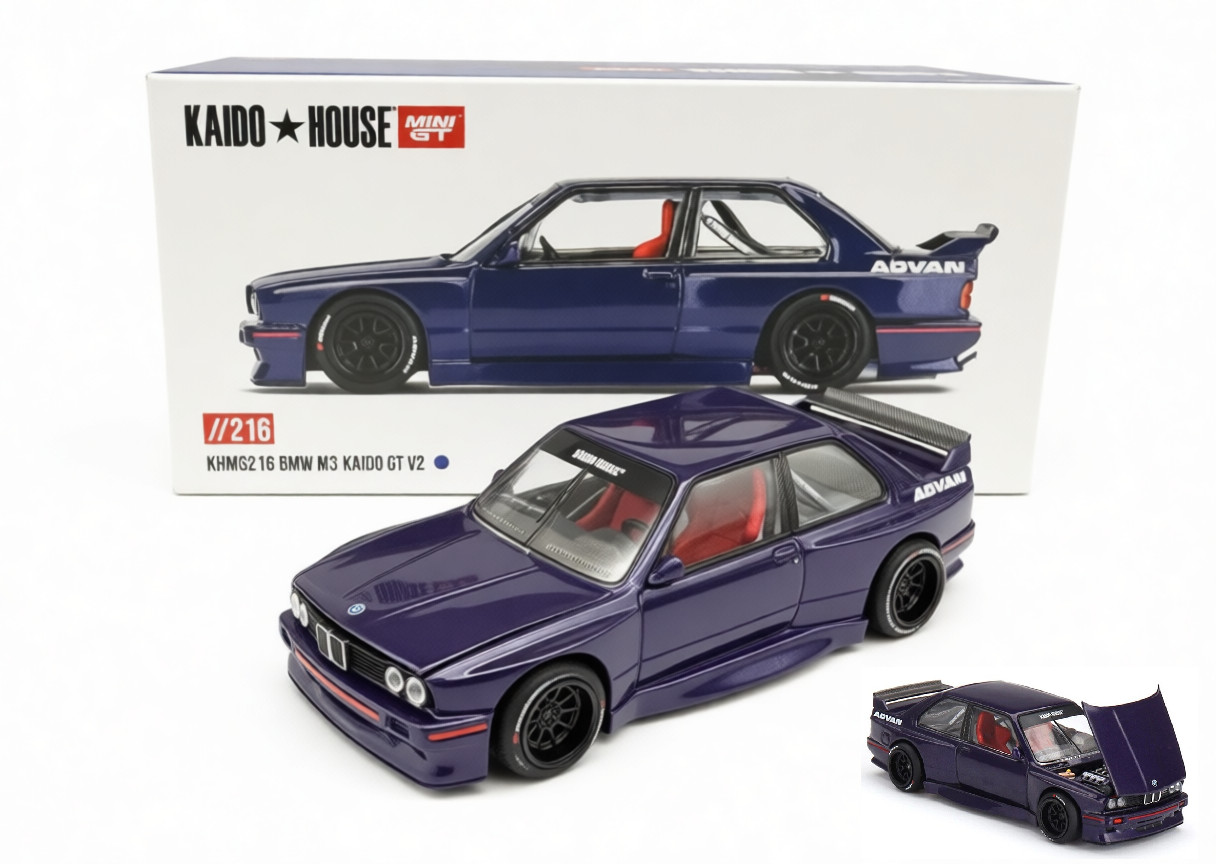 Kaido House x Mini GT 1:64 BMW M3 Kaido GT V2 Purple Diecast Model KHMG216-2B