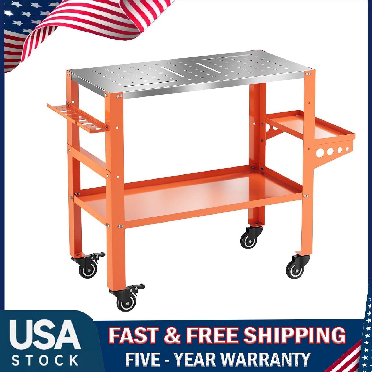 36"x18" Heavy Duty Welding Table Workbench ,1200 lbs Capacity Welding Table Cart
