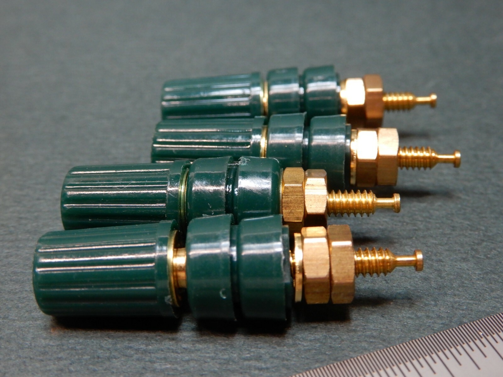 Smith Abbatron 1517-104 Binding Posts Green Qty 4 NOS Gold Plated