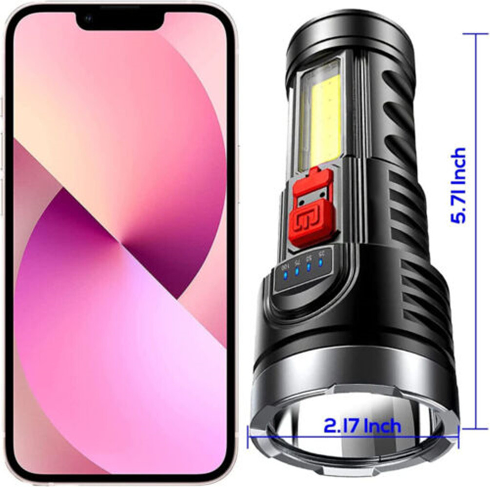 USB Rechargeable Super Bright COBLED Flashlight Camping Handheld Torch Lamp gift
