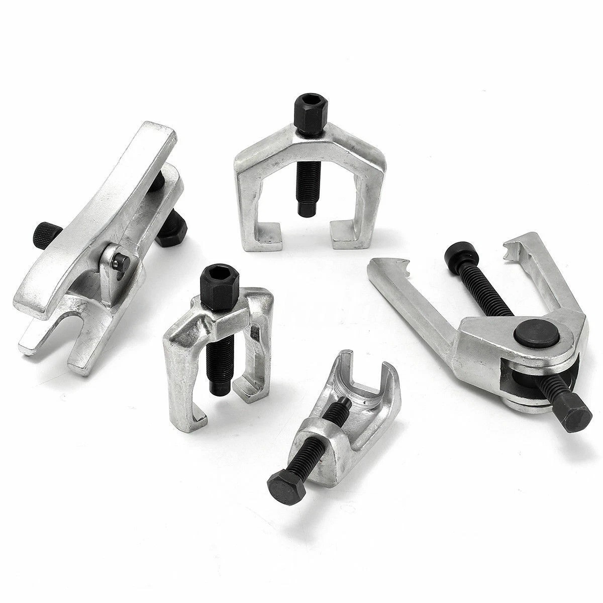 6Pcs Front End Service Tool Kit Pitman Arm Puller Ball Joint Tie Rod Remover Set