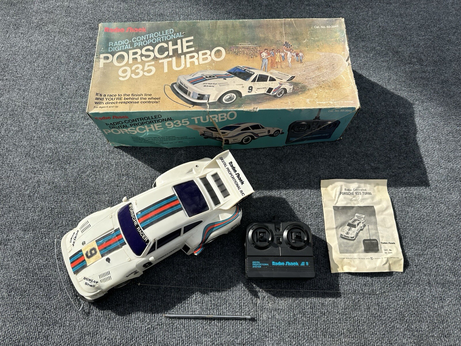 1980’s Radio Shack - Tandy Porsche 935 Turbo RC Car w/Box RARE Radio Controlled