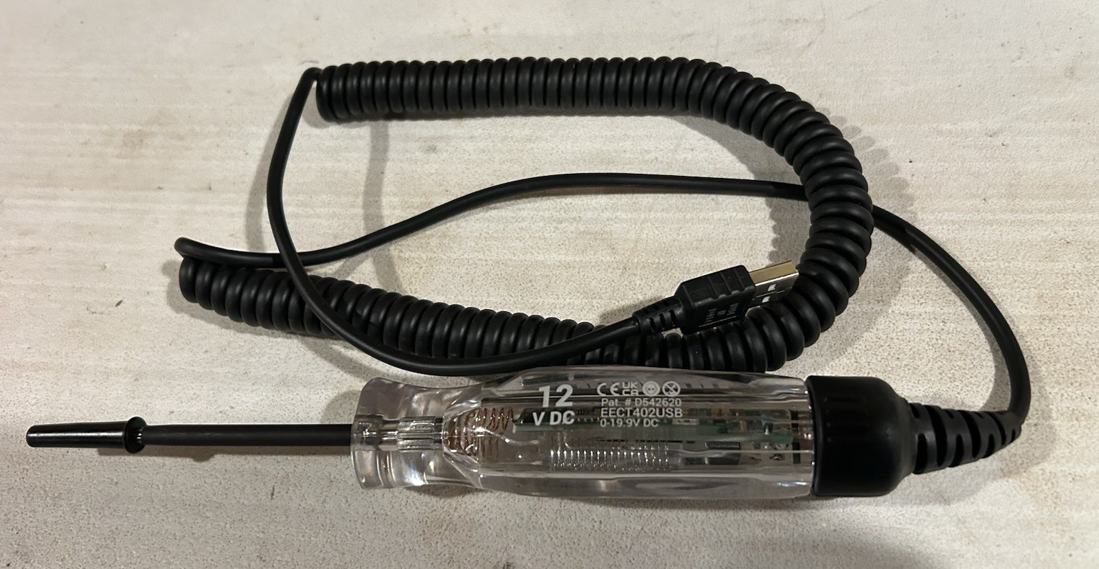 NOS. Snap-on™ EECT402USB 12 V Digital Display Circuit Tester with USB Plug