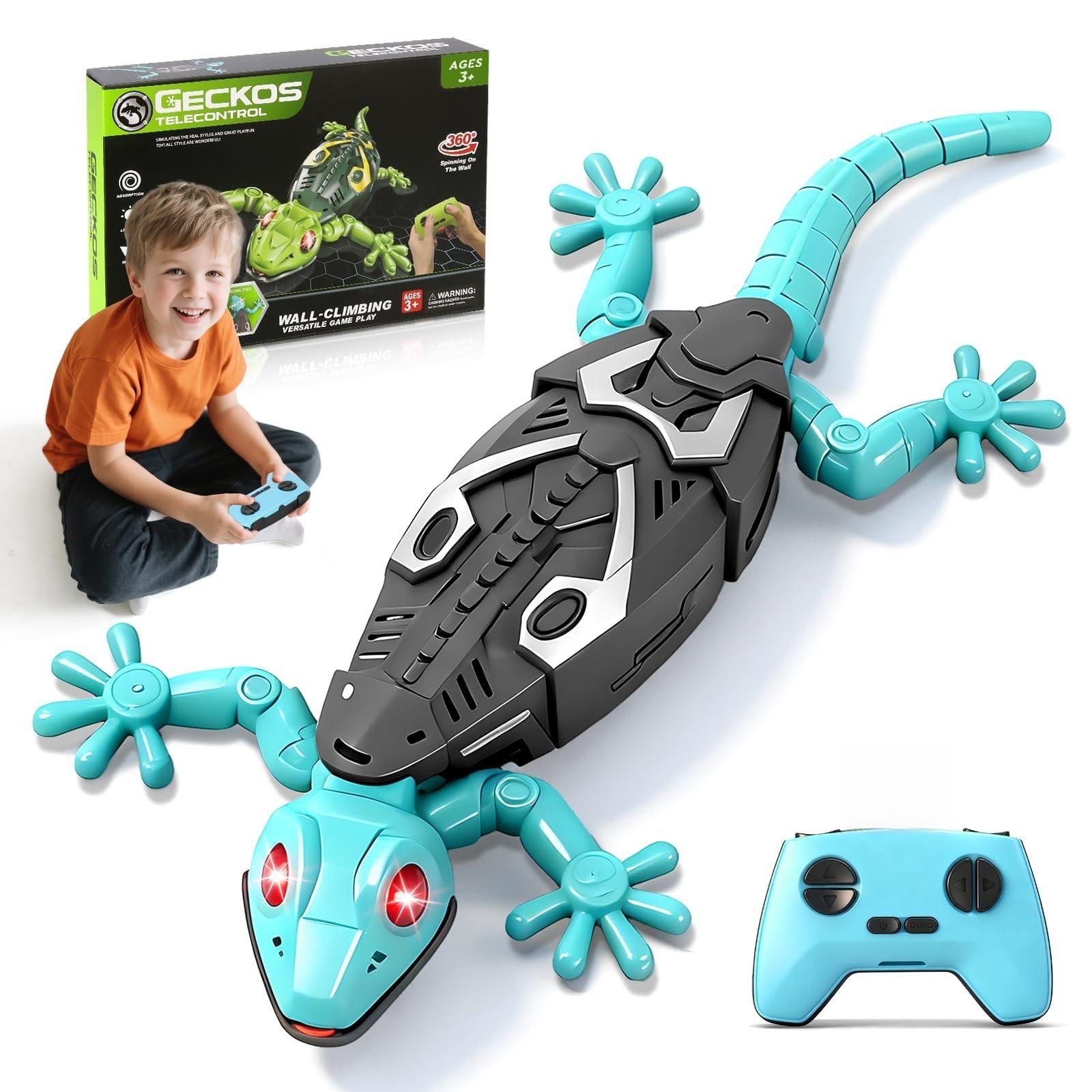 KETIEE RC Wall Crawler Gecko: Wall Climbing Gecko Toy for Kids, Remote Control C
