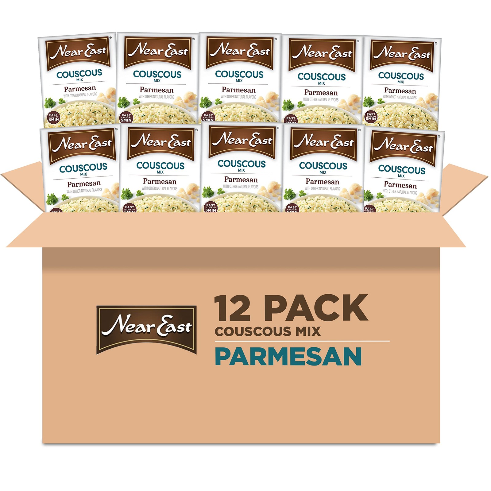 (Pack of 12) Near East Parmesan Couscous Grain & Rice Entree Prepared 5.9 Oz
