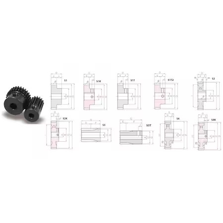 Khk Usa Ss1-18 Steel Spur Gears