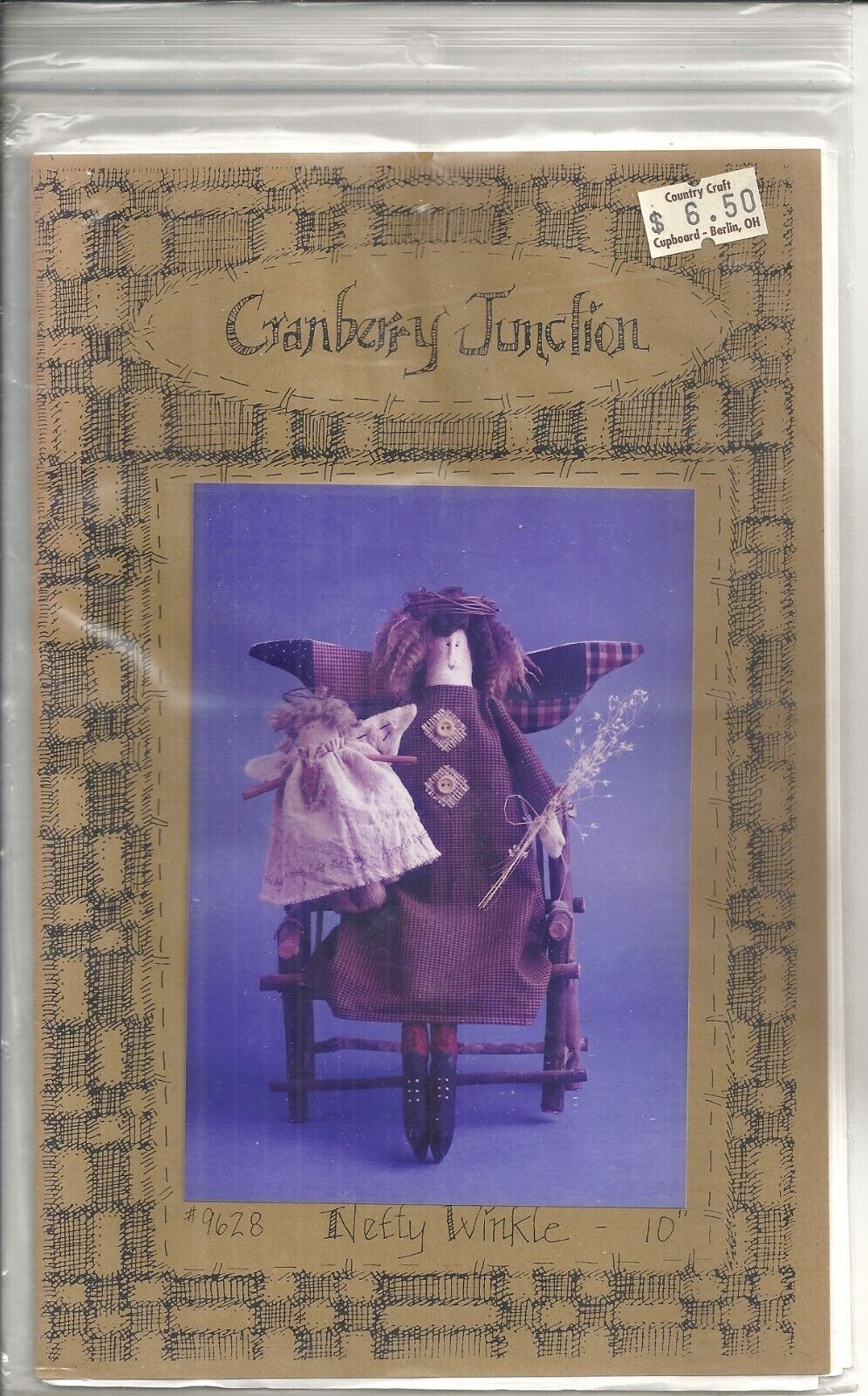 CRANBERRY JUNCTION 10" NETTY WINKLE SEWING PATTERN #9628 ©1996/97