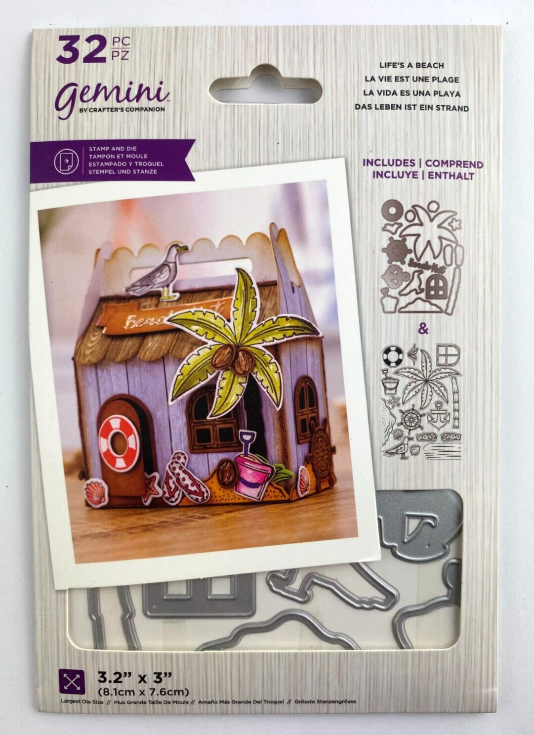 Crafters Companion - STAMP AND DIE - LIFE'S A BEACH