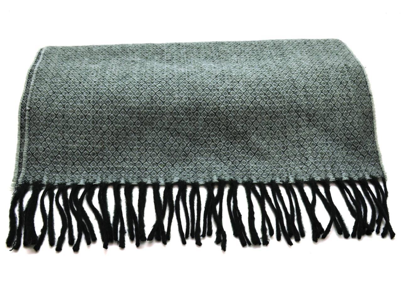 Winter Dockers Men's Women's Scarves Black Gray Diamond Fringe Fashion Scarf NEW