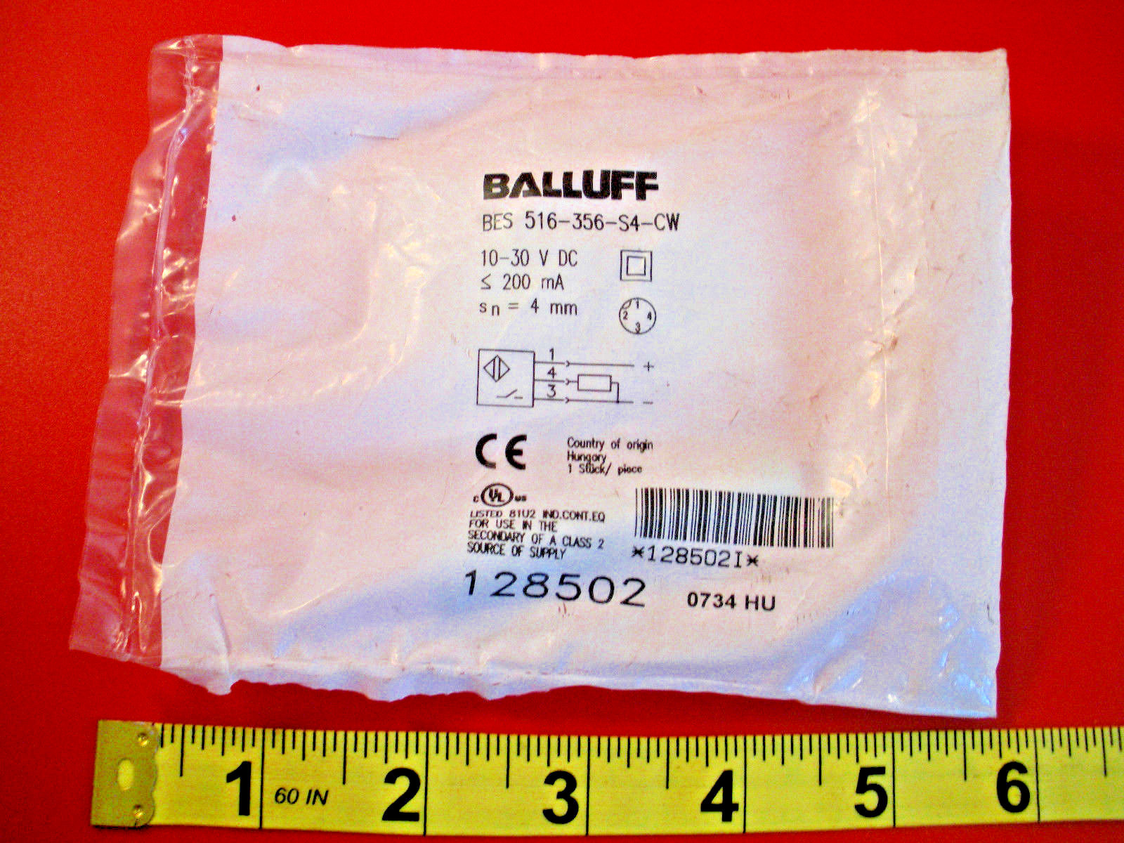 Balluff BES 516-356-S4-CW Proximity Sensor BES02JM 10-30vdc Sn 4mm Nib New