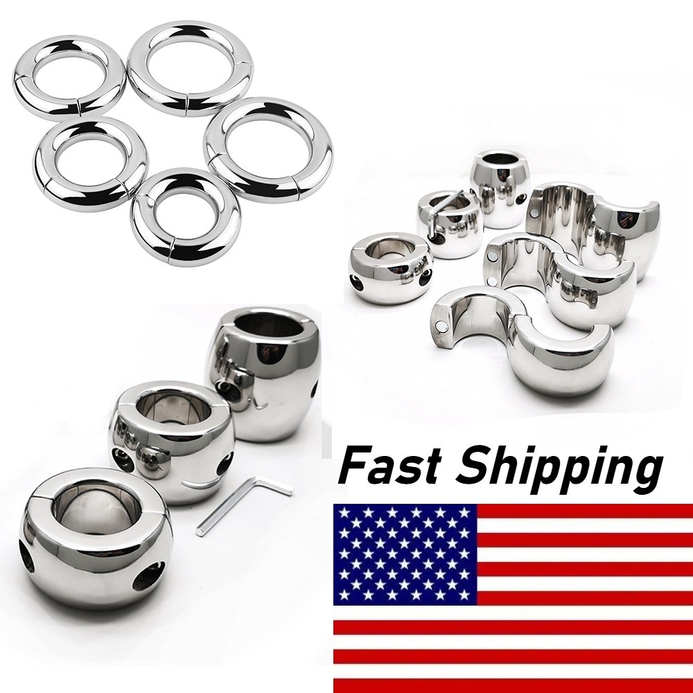 Male Metal Heavy Duty Ball Stretcher Trainer Enhancer Rings Stay Harder for Men