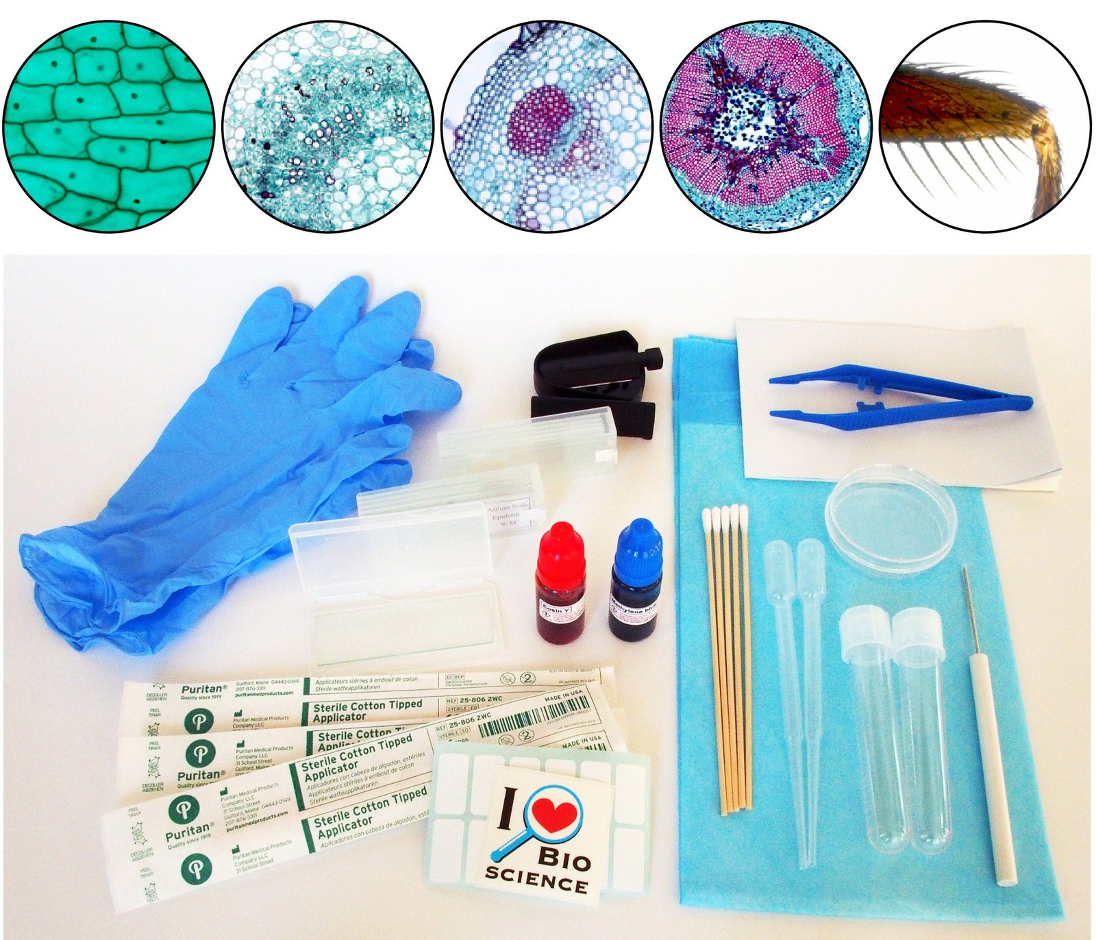 Rs' Science AllinOne Microscope Slide Preparation Kit, 40 Pieces