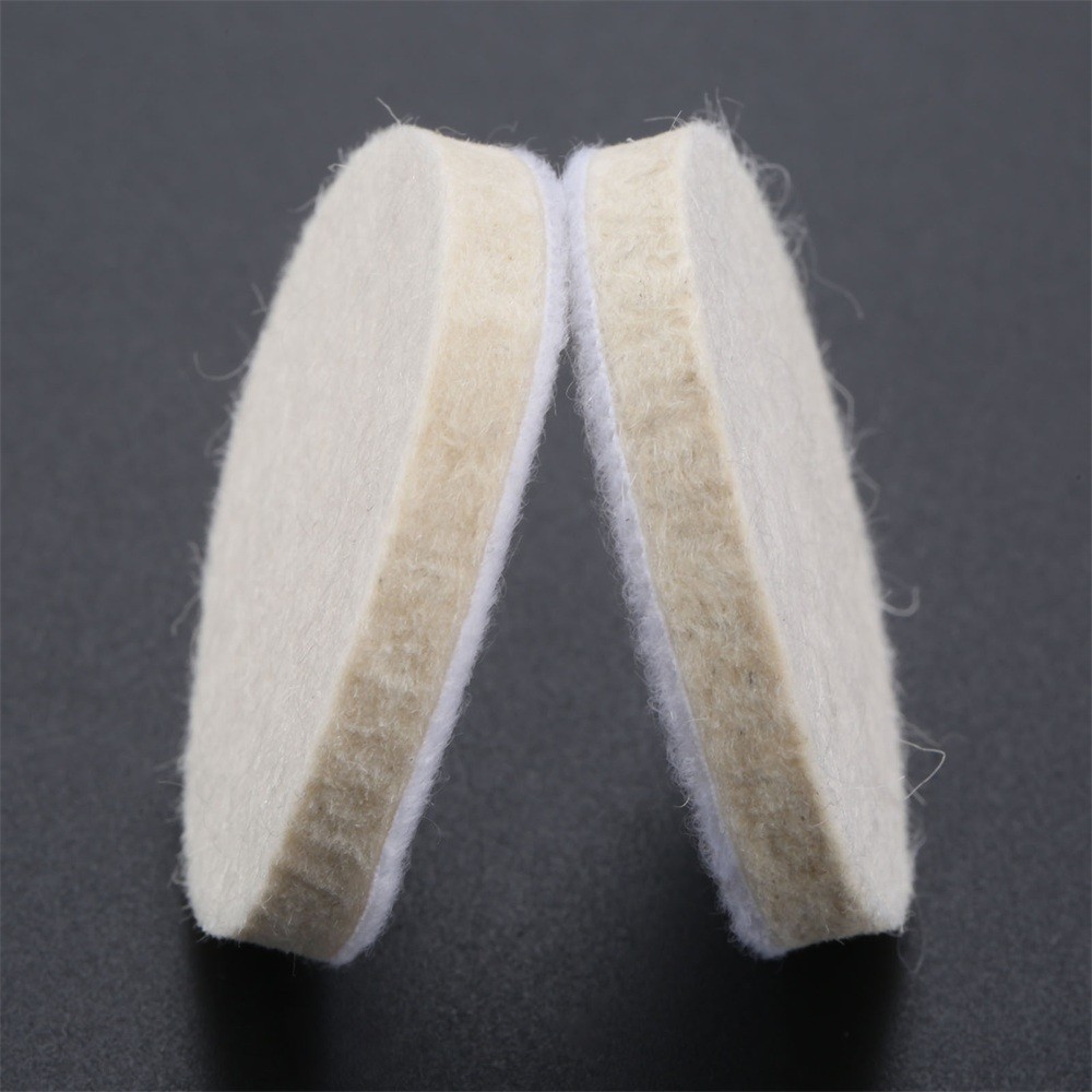 2pcs Polishing Buffing Grinding Round Wheel Wool Felt Polisher Disc Pad 2" White