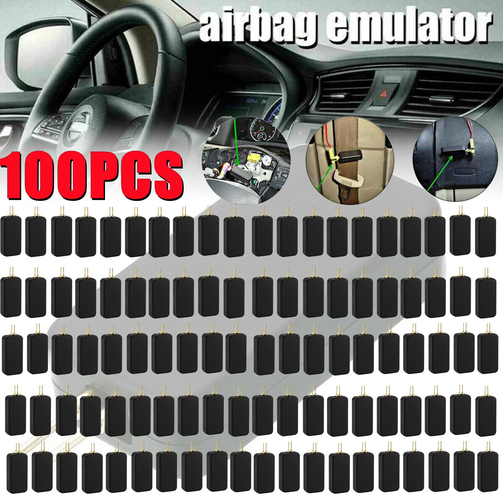 100PCS Car Simulator Emulator SRS Resistor Bypass Fault Finding Diagnostic Tools