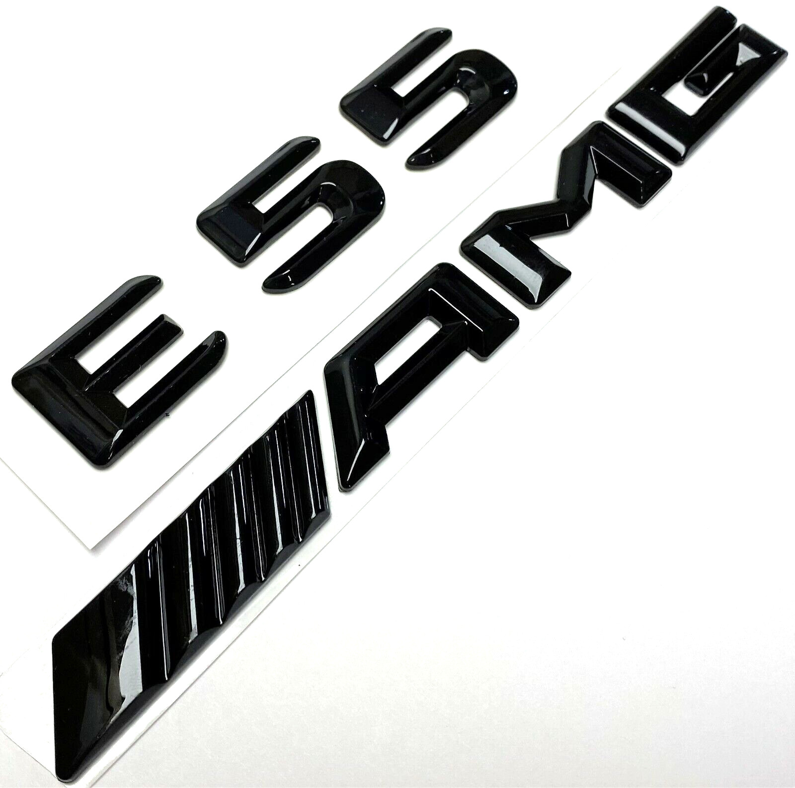 #1 BLACK E55 + AMG REPLACEMENT FOR MERCEDES REAR TRUNK EMBLEM BADGE DECAL LID