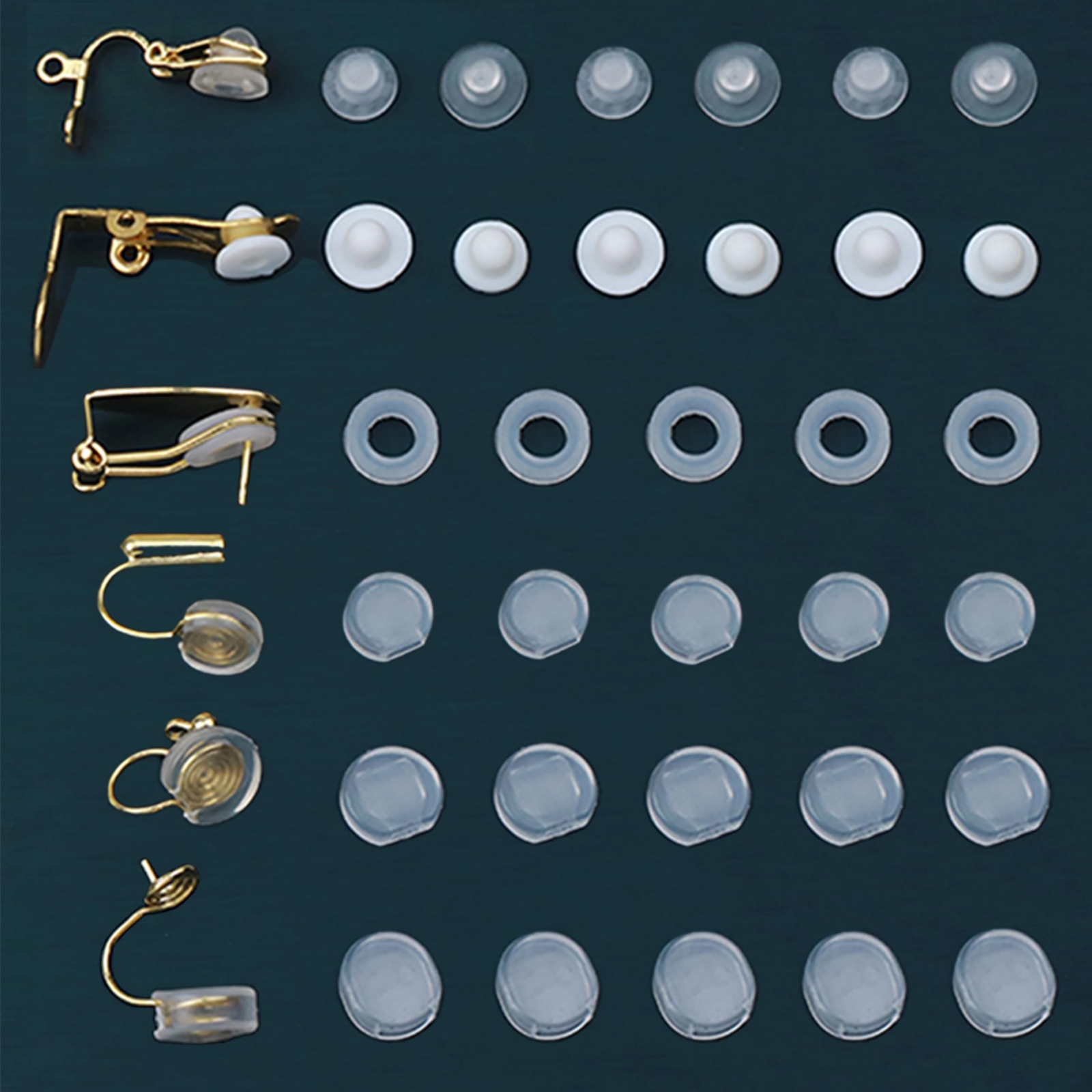 80 Pieces 8 Size Earring Pads TPE Material Better Than Silicone Comfort Earri...