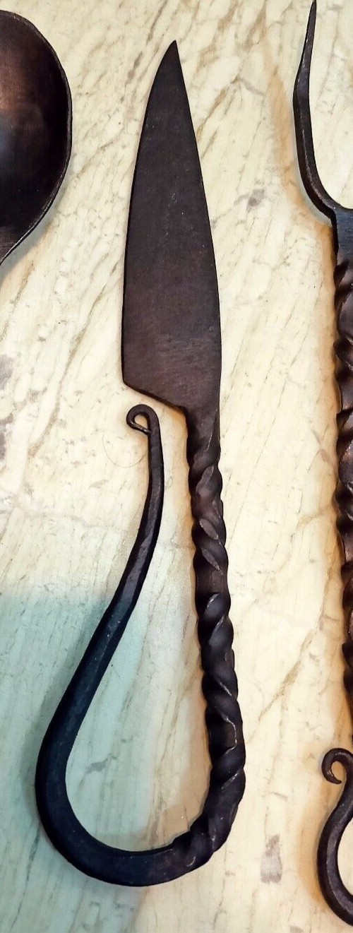 Cutlery Set Iron Knife Viking Medieval Feastware Feasting Utensils